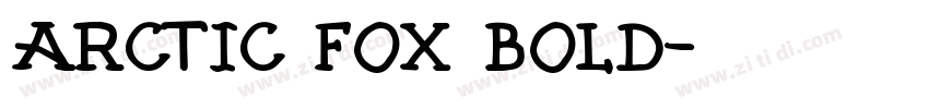 Arctic Fox Bold字体转换